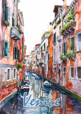 Venice City Watercolor