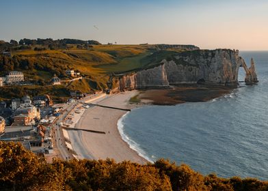 Etretat Cliff Sunset