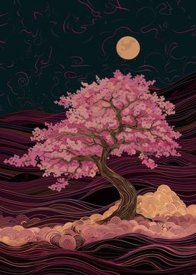 Cherry Blossom Tree Art