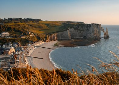 Etretat Cliff Sunset