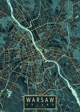 Warsaw City Map Summer