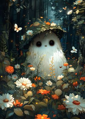 Floral Cute baby Ghost