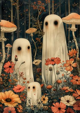 Mushroom Ghost Family