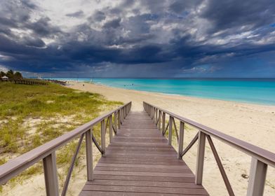 Pier to the sandy beach