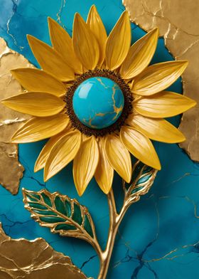 Kintsugi Sunflower