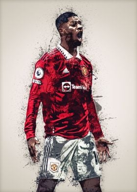 Marcus Rashford Splatter