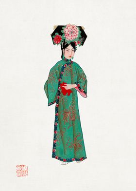 Lady in Manchu costume