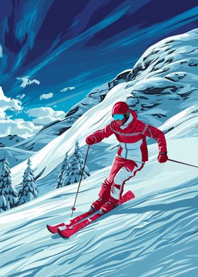 Skiing Snow