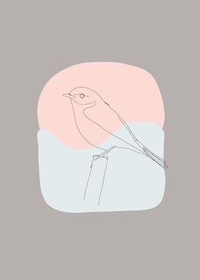 Pastel Boho Bird