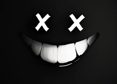 Black And White Smiley