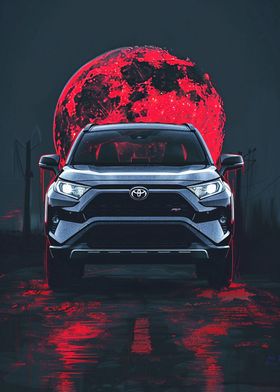 Toyota RAV4 car nightscape