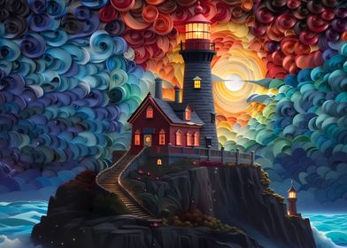 Lighthouse quilling