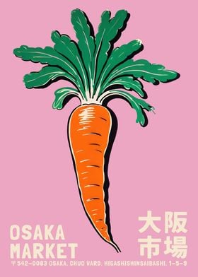 Osaka Market Carrot Poster