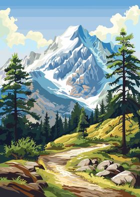 Mountain Path Landscape