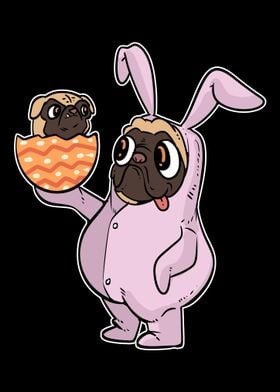 Pug Bunny Dog Parent Gift