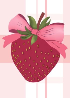 Preppy Pink Strawberry