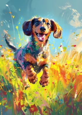 Playful Dachshund Dog