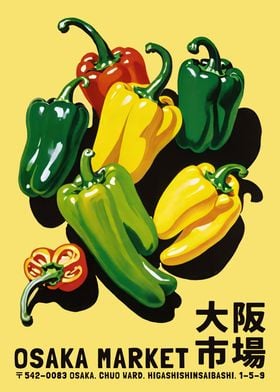 Osaka Market Pepper Poster