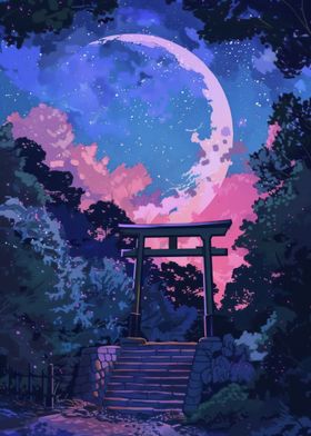 Torii Japan Painting