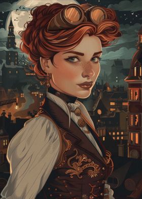 Steampunk Woman Portrait