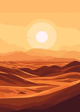 Desert Sunrise Landscape