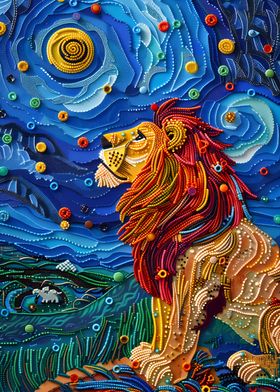 Abstract lion art