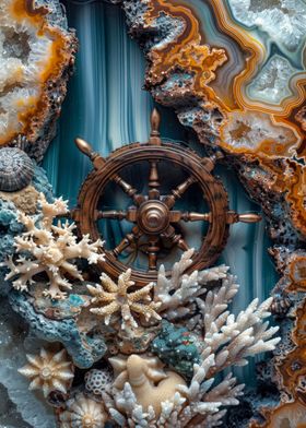 Ship Wheel Seascape