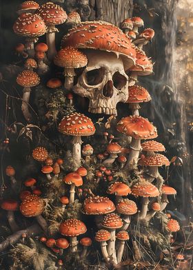 Skull Mushrooms Death