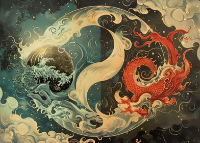 Yin and Yang Creative Fish