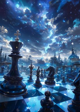 Chess in Space Galaxy