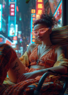 Cyberpunk Sexy Woman