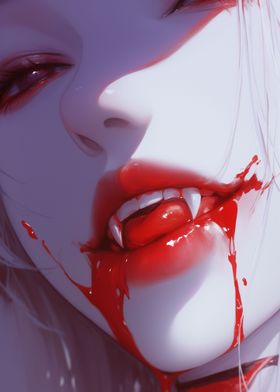 Anime Vampire Girl Lips