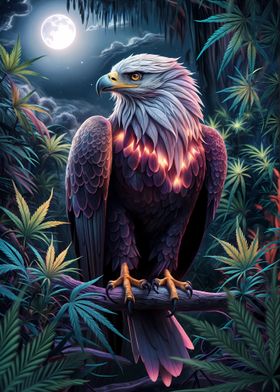 Eagle in the twilight