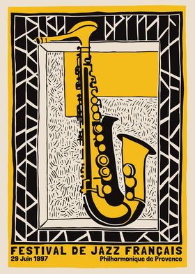 French Jazz Retro Poster