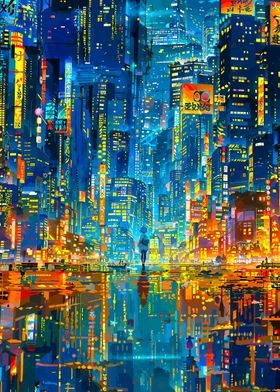 Japan City Night Cyberpunk