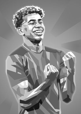 Lamine Yamal Grey Fan Art