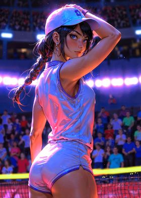 Anime Tennis Woman