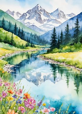 Watercolor Landscape Art