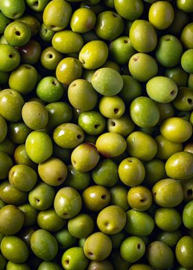 Green Olives Pattern Art