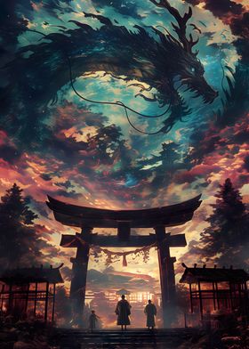 Mystical Dragon Torii Gate