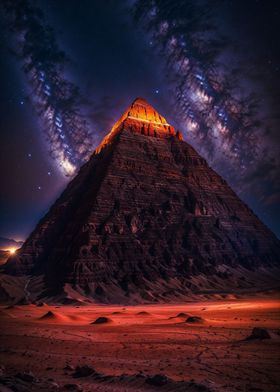 Pyramid Under Milky Way