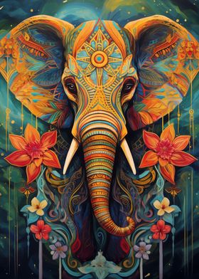 Painted elephant Animal