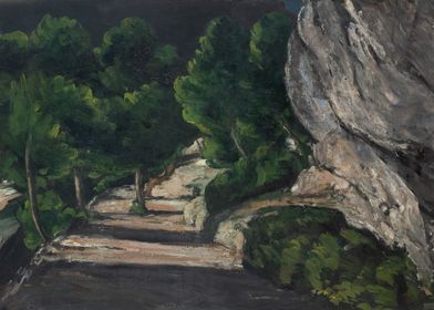 Landscape Road with Trees