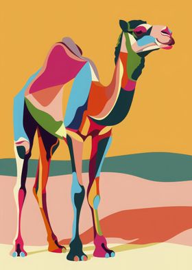 Camel Abstract Flat