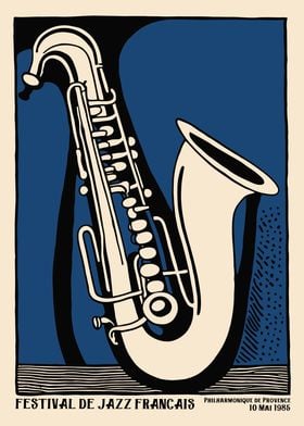 French Jazz Festival Print