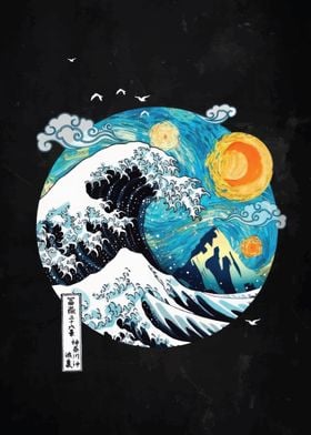 DRAWING JAPANESE WAVE ART