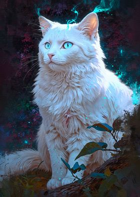 Enchanted White Cat