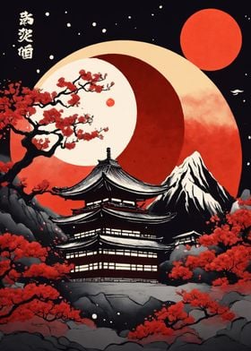 Japan moon landscape