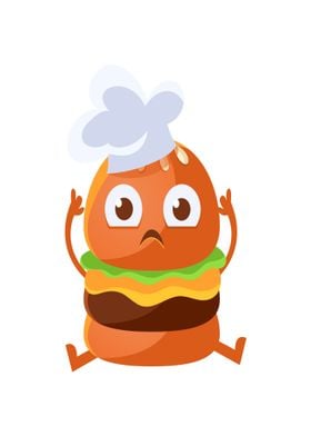 Funny Burger Cook