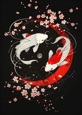 Fish And Cherry Blossom